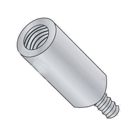 Newport Fasteners Round Standoffs, #4-40 Thrd Sz, 1-1/4 in Bd L, Aluminum Plain, 3/16 in OD, 1000 PK 410148